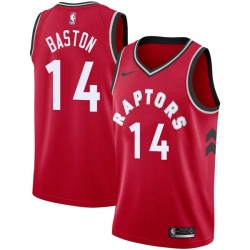 Red Maceo Baston Twill Basketball Jersey -Raptors #14 Baston Twill Jerseys, FREE SHIPPING