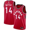 Red Mengke Bateer Twill Basketball Jersey -Raptors #14 Bateer Twill Jerseys, FREE SHIPPING