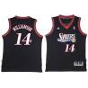 Black Throwback Corliss Williamson Twill Basketball Jersey -76ers #14 Williamson Twill Jerseys, FREE SHIPPING