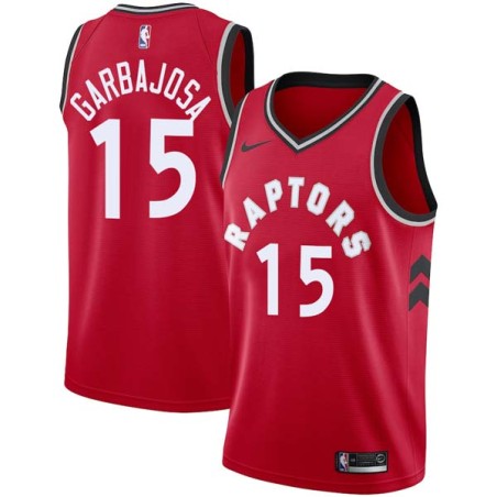 Red Jorge Garbajosa Twill Basketball Jersey -Raptors #15 Garbajosa Twill Jerseys, FREE SHIPPING