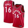 Red Matt Bonner Twill Basketball Jersey -Raptors #16 Bonner Twill Jerseys, FREE SHIPPING