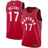 Red Eric Williams Twill Basketball Jersey -Raptors #17 Williams Twill Jerseys, FREE SHIPPING