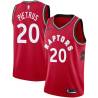 Red Mickael Pietrus Twill Basketball Jersey -Raptors #20 Pietrus Twill Jerseys, FREE SHIPPING