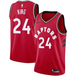 Red Jimmy King Twill Basketball Jersey -Raptors #24 King Twill Jerseys, FREE SHIPPING