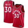 Red Oliver Miller Twill Basketball Jersey -Raptors #30 Miller Twill Jerseys, FREE SHIPPING