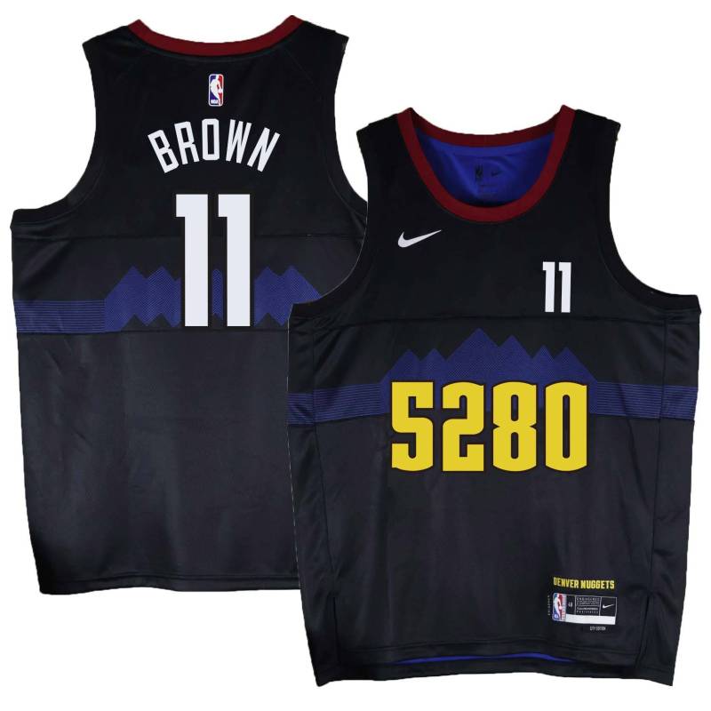 Nuggets #11 Bruce Brown 5280 City Jersey