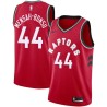 Red Pops Mensah-Bonsu Twill Basketball Jersey -Raptors #44 Mensah-Bonsu Twill Jerseys, FREE SHIPPING