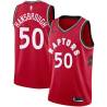 Red Tyler Hansbrough Twill Basketball Jersey -Raptors #50 Hansbrough Twill Jerseys, FREE SHIPPING