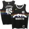 Nuggets #45 Tom LaGarde Black rainbow skyline Jersey