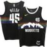 Nuggets #45 Thomas Welsh Black rainbow skyline Jersey