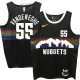 Nuggets #55 Kiki Vandeweghe Black rainbow skyline Jersey