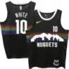 Nuggets #10 Jack White Black rainbow skyline Jersey