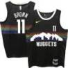 Nuggets #11 Bruce Brown Black rainbow skyline Jersey