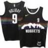 Nuggets #9 Justin Holiday Black rainbow skyline Jersey