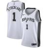 White Rod Strickland Twill Basketball Jersey -Spurs #1 Strickland Twill Jerseys, FREE SHIPPING