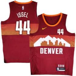 Nuggets #44 Dan Issel Flatirons red Jersey