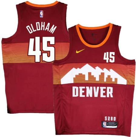 Nuggets #45 Jawann Oldham Flatirons red Jersey