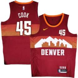 Nuggets #45 Anthony Cook Flatirons red Jersey