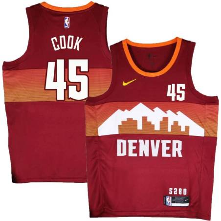 Nuggets #45 Anthony Cook Flatirons red Jersey