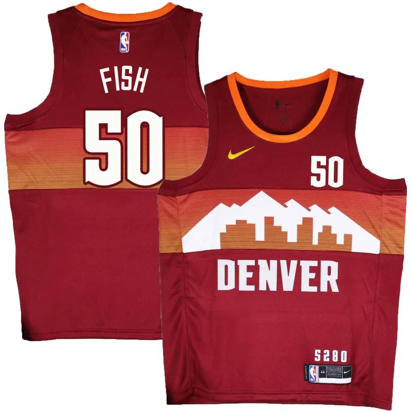 Nuggets #50 Matt Fish Flatirons red Jersey