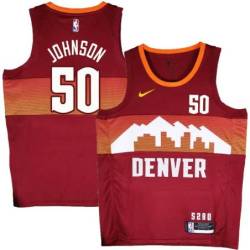 Nuggets #50 Ervin Johnson Flatirons red Jersey