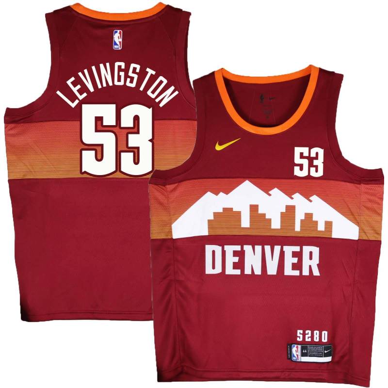 Nuggets #53 Cliff Levingston Flatirons red Jersey