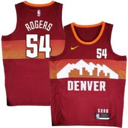 Nuggets #54 Rodney Rogers Flatirons red Jersey