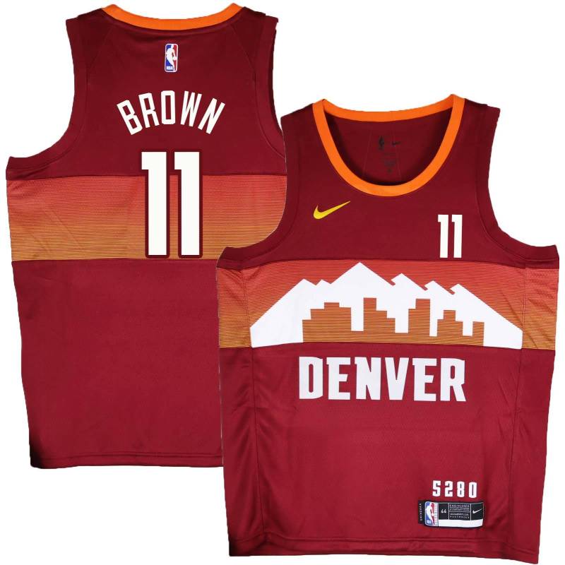 Nuggets #11 Bruce Brown Flatirons red Jersey