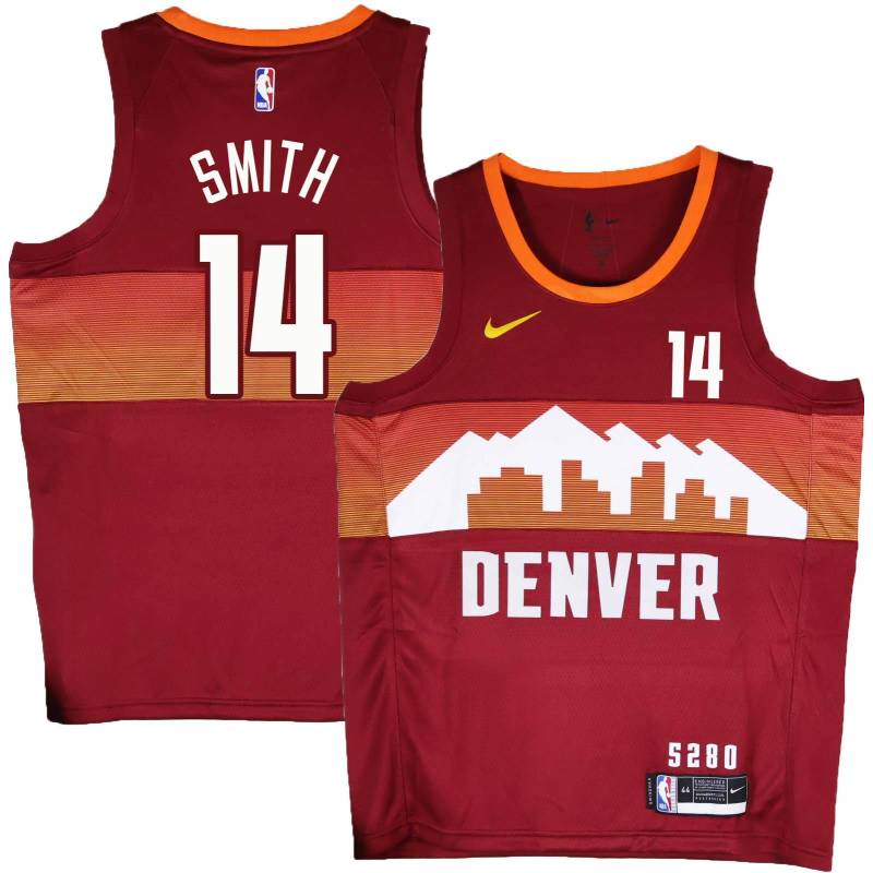 Nuggets #14 Ish Smith Flatirons red Jersey