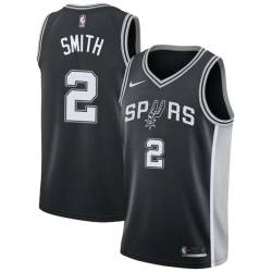 Black Larry Smith Twill Basketball Jersey -Spurs #2 Smith Twill Jerseys, FREE SHIPPING