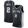 Black Larry Smith Twill Basketball Jersey -Spurs #2 Smith Twill Jerseys, FREE SHIPPING