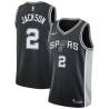 Black Jaren Jackson Twill Basketball Jersey -Spurs #2 Jackson Twill Jerseys, FREE SHIPPING