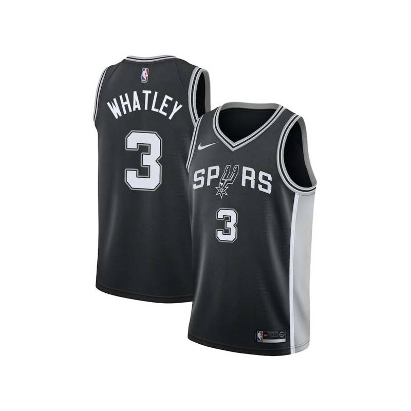 Black Ennis Whatley Twill Basketball Jersey -Spurs #3 Whatley Twill Jerseys, FREE SHIPPING