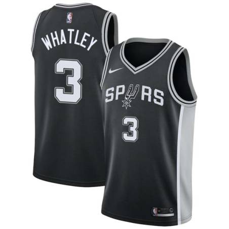 Black Ennis Whatley Twill Basketball Jersey -Spurs #3 Whatley Twill Jerseys, FREE SHIPPING