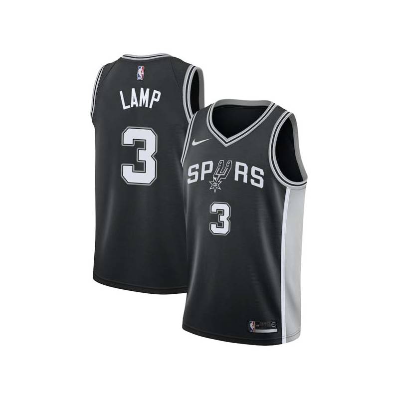 Black Jeff Lamp Twill Basketball Jersey -Spurs #3 Lamp Twill Jerseys, FREE SHIPPING