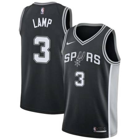 Black Jeff Lamp Twill Basketball Jersey -Spurs #3 Lamp Twill Jerseys, FREE SHIPPING