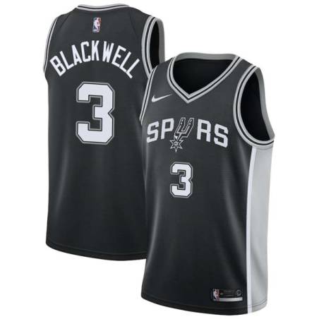 Black Nate Blackwell Twill Basketball Jersey -Spurs #3 Blackwell Twill Jerseys, FREE SHIPPING