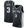 Black Dale Ellis Twill Basketball Jersey -Spurs #3 Ellis Twill Jerseys, FREE SHIPPING