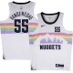 Nuggets #55 Kiki Vandeweghe White rainbow skyline Jersey