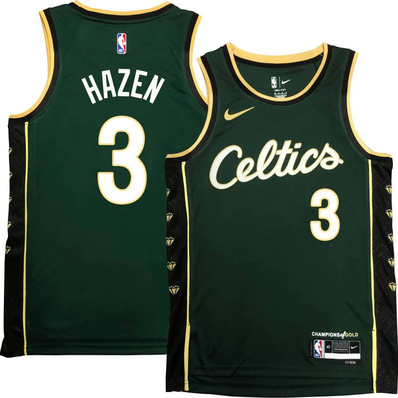 Celtics #3 John Hazen 2022-2023 City Edition Jersey