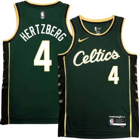 Celtics #4 Sonny Hertzberg 2022-2023 City Edition Jersey
