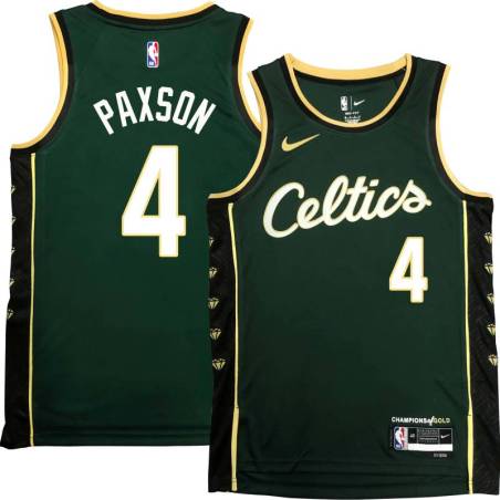 Celtics #4 Jim Paxson 2022-2023 City Edition Jersey