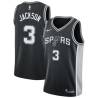 Black Stephen Jackson Twill Basketball Jersey -Spurs #3 Jackson Twill Jerseys, FREE SHIPPING