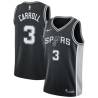 Black Matt Carroll Twill Basketball Jersey -Spurs #3 Carroll Twill Jerseys, FREE SHIPPING