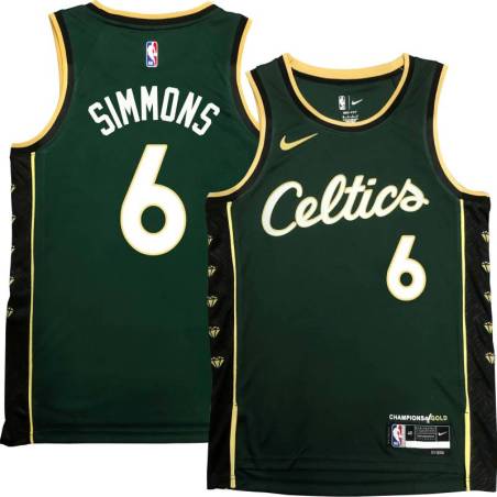 Celtics #6 Johnny Simmons 2022-2023 City Edition Jersey