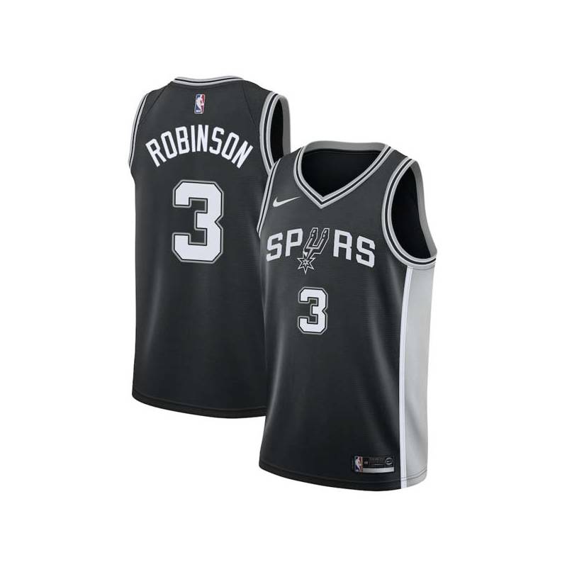 Black Glenn Robinson Twill Basketball Jersey -Spurs #3 Robinson Twill Jerseys, FREE SHIPPING