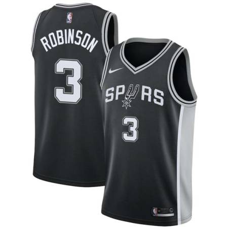 Black Glenn Robinson Twill Basketball Jersey -Spurs #3 Robinson Twill Jerseys, FREE SHIPPING