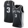 Black George Hill Twill Basketball Jersey -Spurs #3 Hill Twill Jerseys, FREE SHIPPING