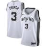 White Dewayne Dedmon Twill Basketball Jersey -Spurs #3 Dedmon Twill Jerseys, FREE SHIPPING