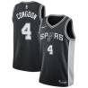 Black Jeffrey Congdon Twill Basketball Jersey -Spurs #4 Congdon Twill Jerseys, FREE SHIPPING